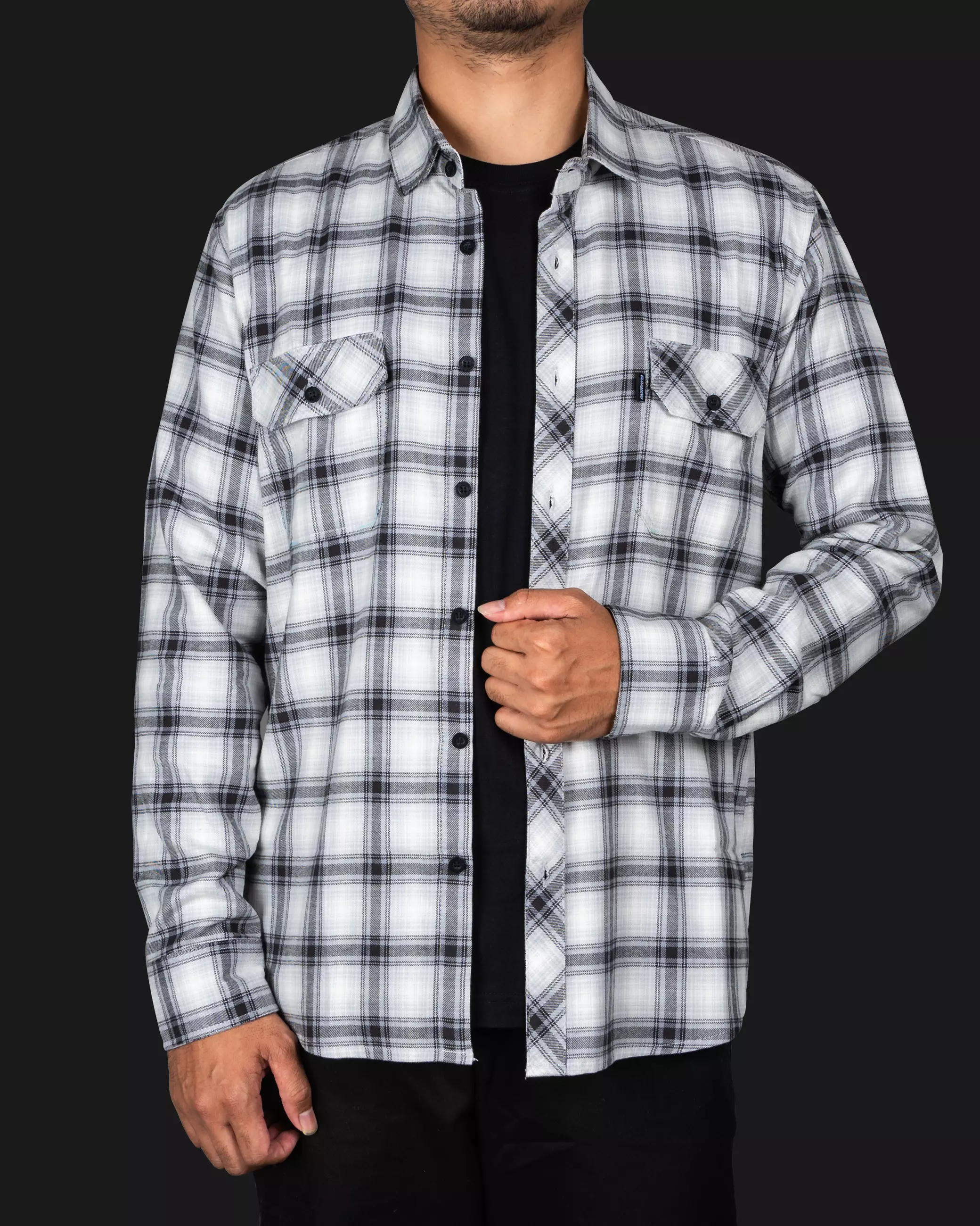 Gloaming Kemeja Flanel Veterano Unisex Panjang Floriana