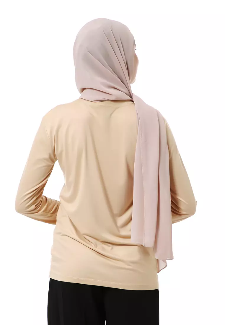 Zhalika Phasmina Motif Polos High Premium Quality - Sand