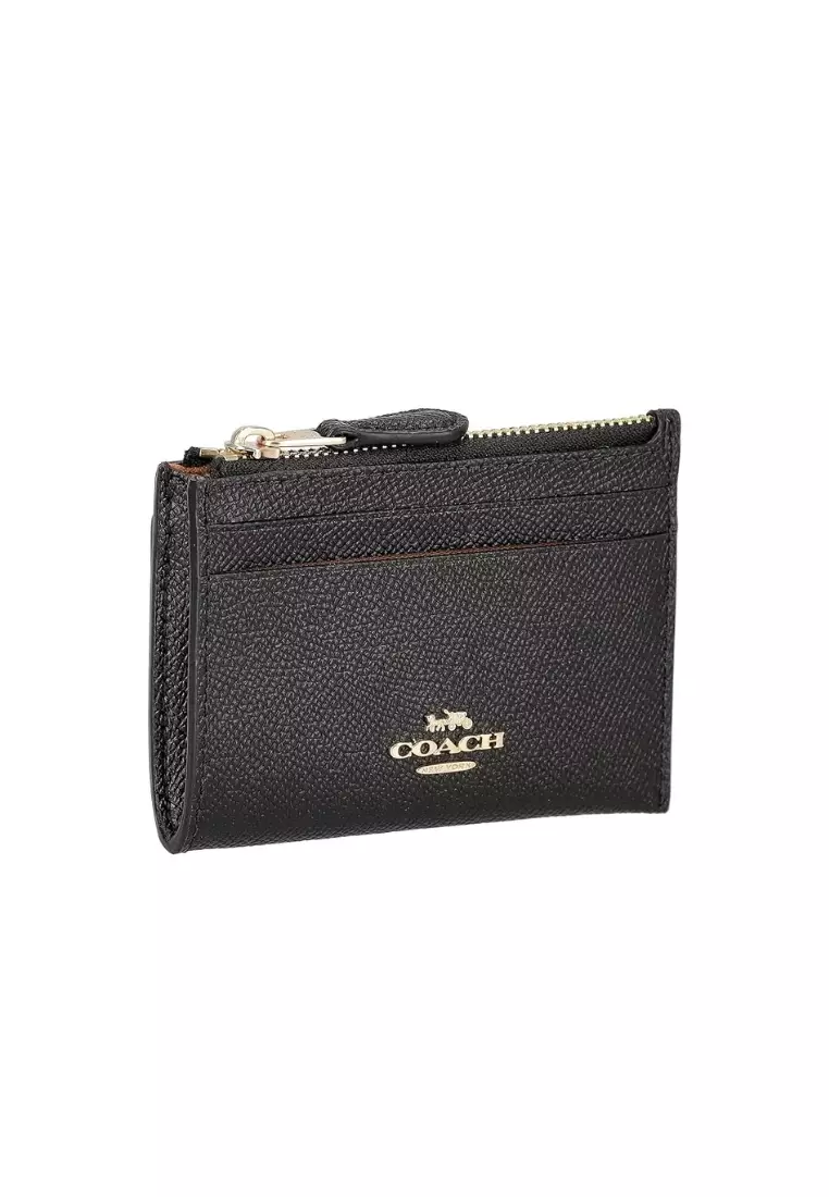 Coach Mini Skinny ID Case in Signature Canvas Black
