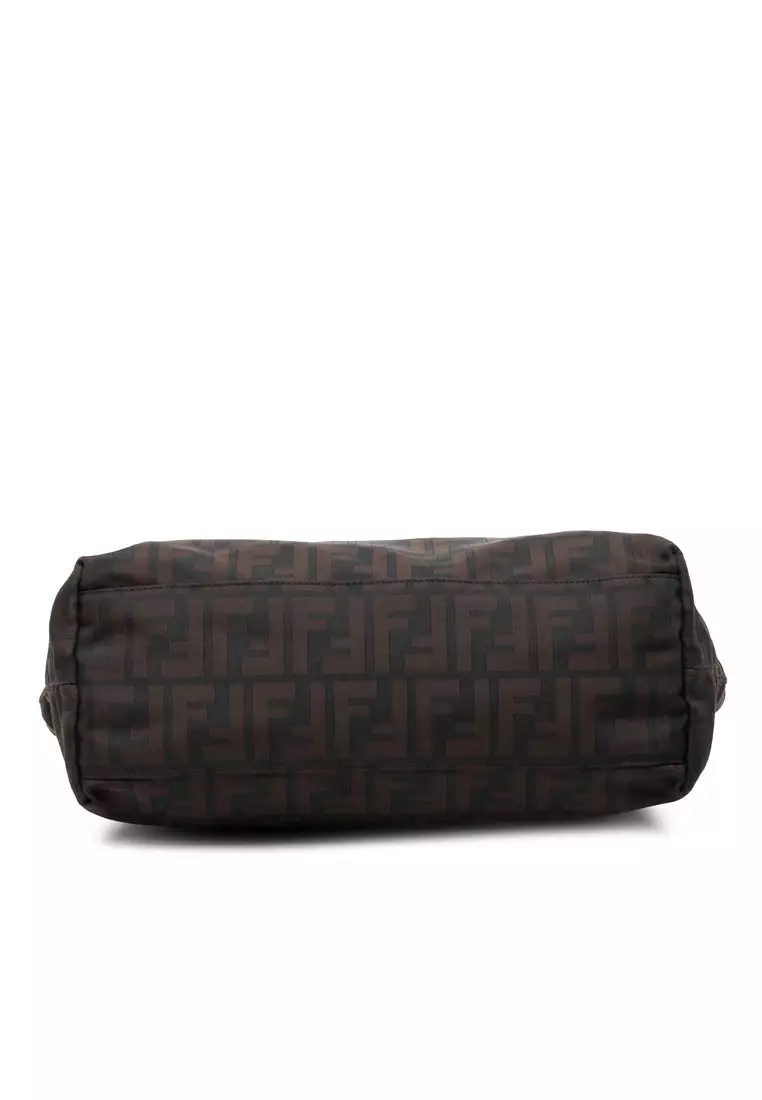 Pre-Loved Fendi Small Zucca Nylon Roll Tote