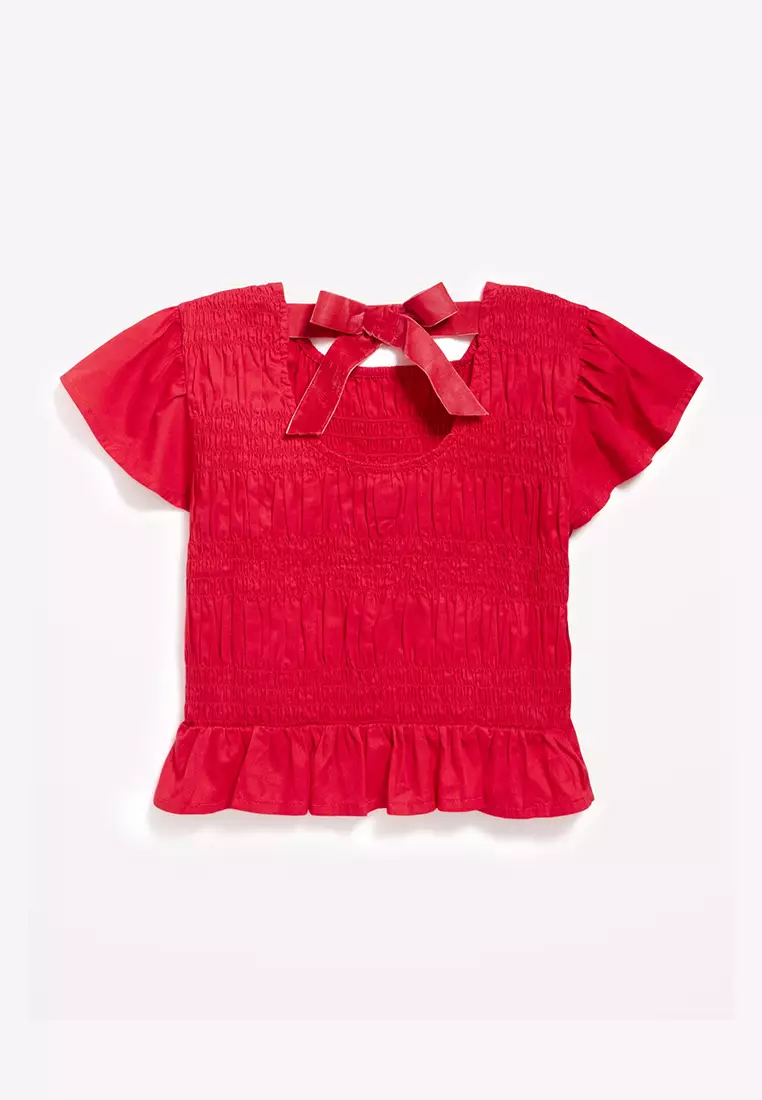Short-Sleeve Smocked Top for Girls