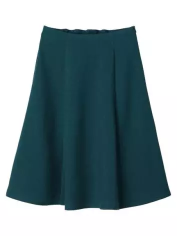 Earth, Music And Ecology - Yuugao Flared Skirt Blue Green