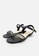 La Vita e Bella black Mesh Ankle Strap Flat Sandal 8409FSH8BEE423GS_3