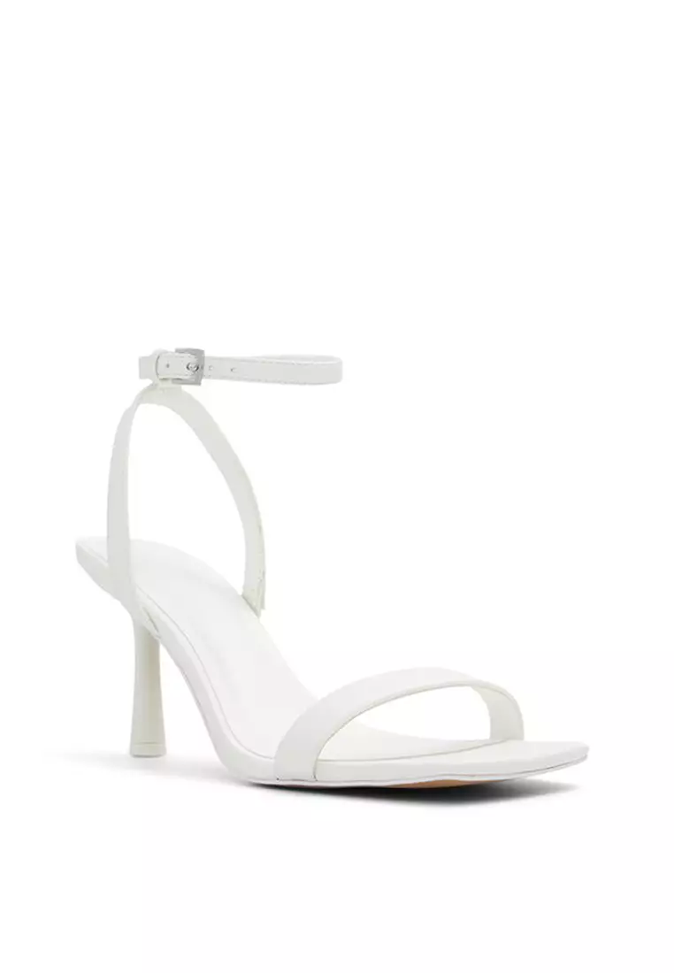 White strappy outlet heels zara
