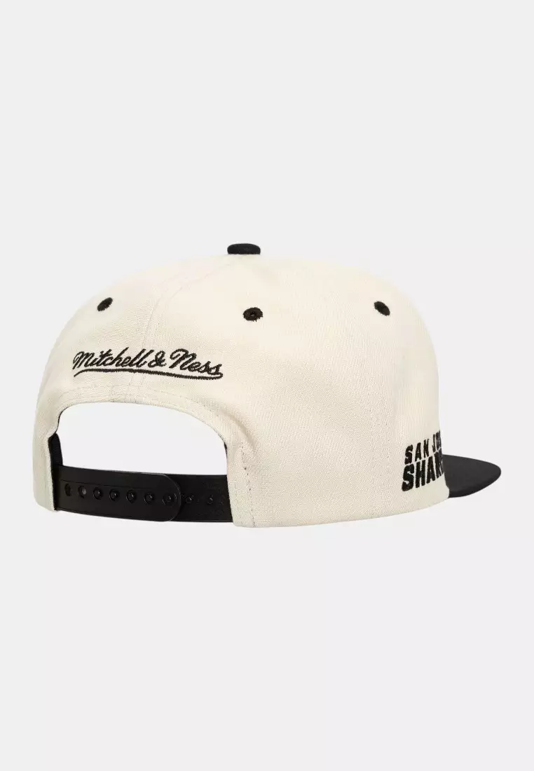 NHL San Jose Sharks Evergreen Cream Black Snapback Cap