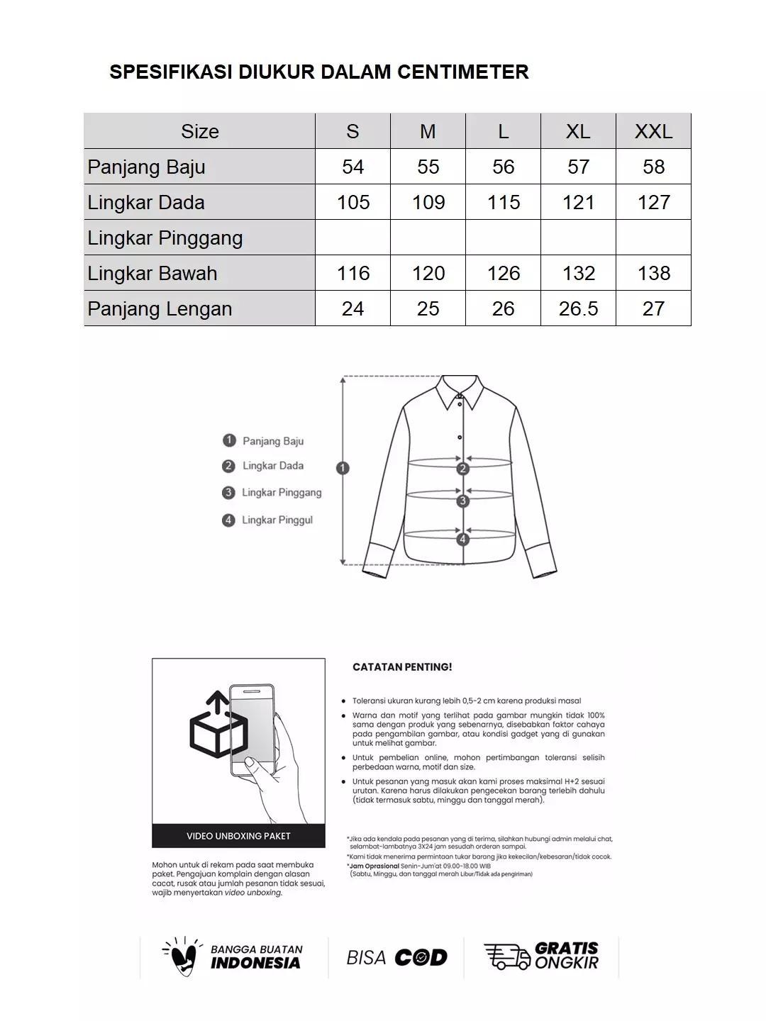 Minimal - Caron - Kemeja Wanita Motif Garis - Black Colour Black