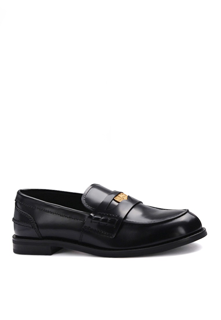 VANSA Fashion Gold Buckle Shinny Patent Loafers VSW-F22