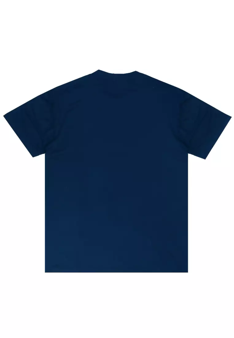 NTD85 kaos inisial huruf A lengan pendek anti kusut navy