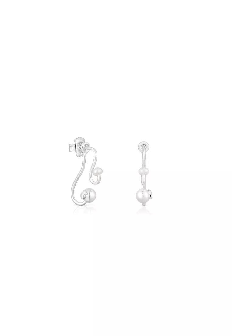 Buy TOUS TOUS Tsuri Silver Two-Piece Earrings with Cultured Pearls in 2024  Online | ZALORA Singapore