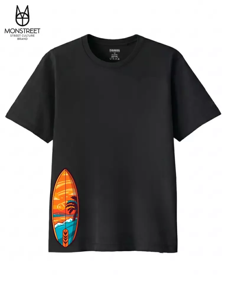 Monstreet Kaos Katun Combed 24S Grafis Reguler Fit Hitam Tshirt UTR233 Cotton Combed 24S Graphic Tshirt Regular Fit Black Tshirt