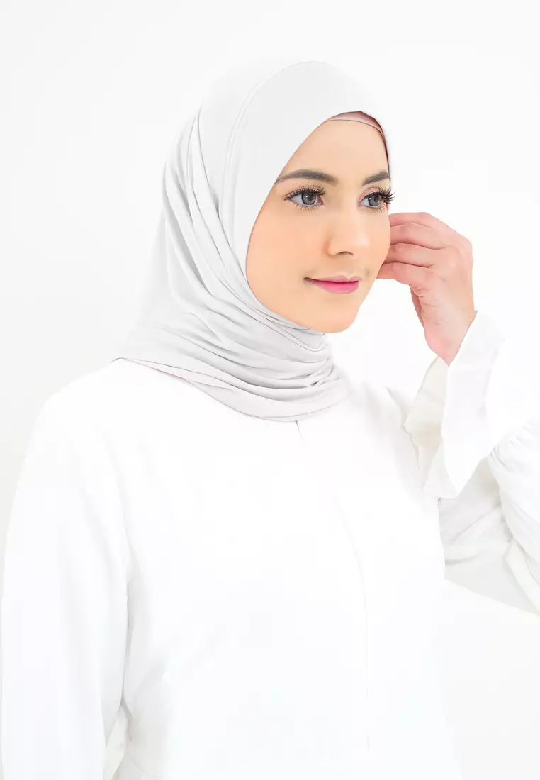 Cotton Bee - Hijab Segitiga Instan Syahira Jersey - Chalk