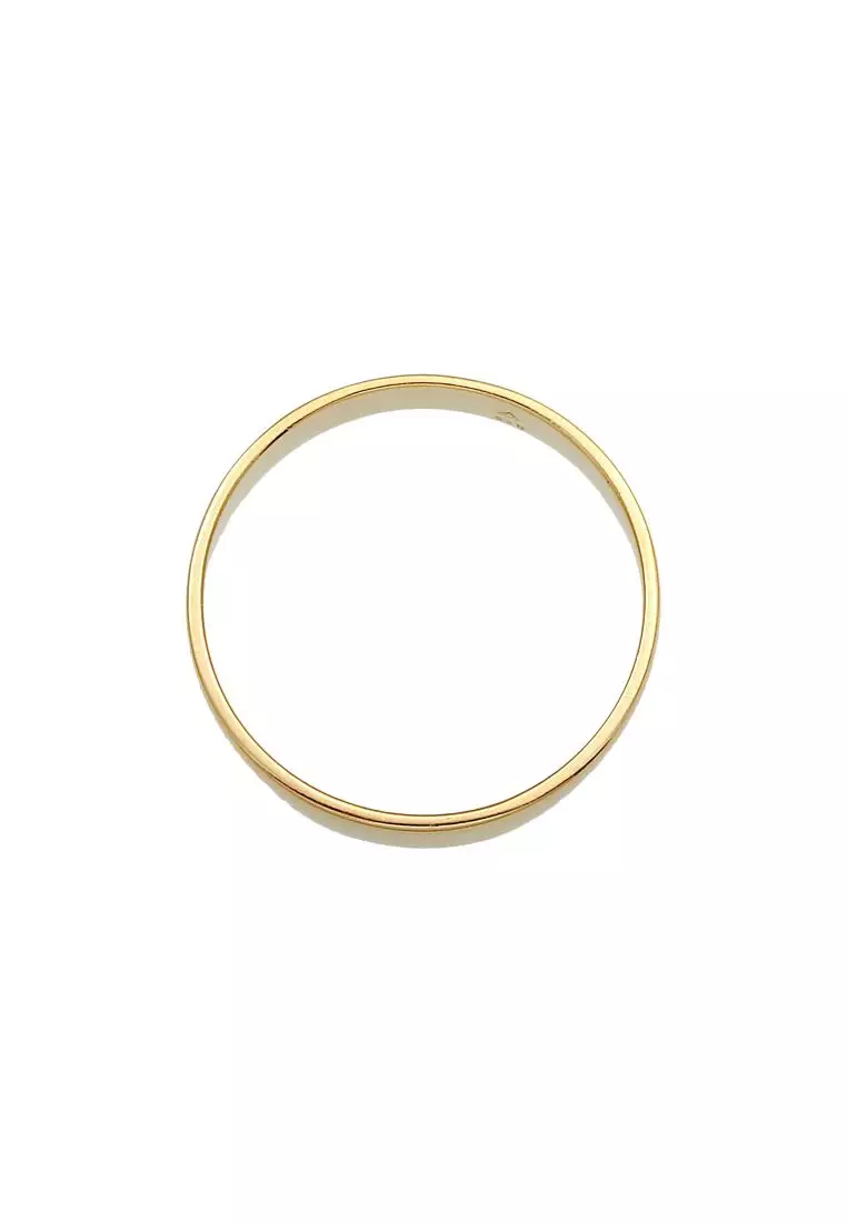 Ring Men Band Minimal Basic Friendship in 925 Sterling Silver Gold Plated