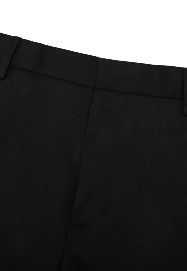 Teflon Smart Fit Twill Suit Pants with Elastic Waist Band