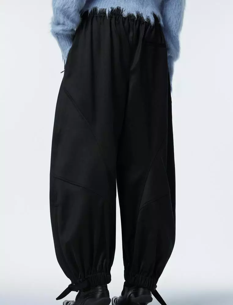 Relaxed Fit Wool Casual Trousers