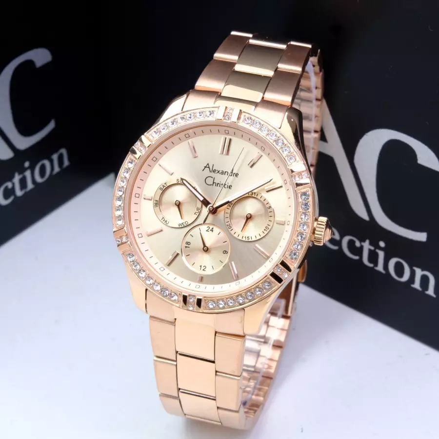 Alexandre Christie 2A51 Rantai Full Rosegod Cewek