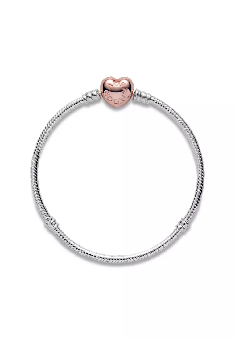 Moments Heart & Snake Chain Bracelet