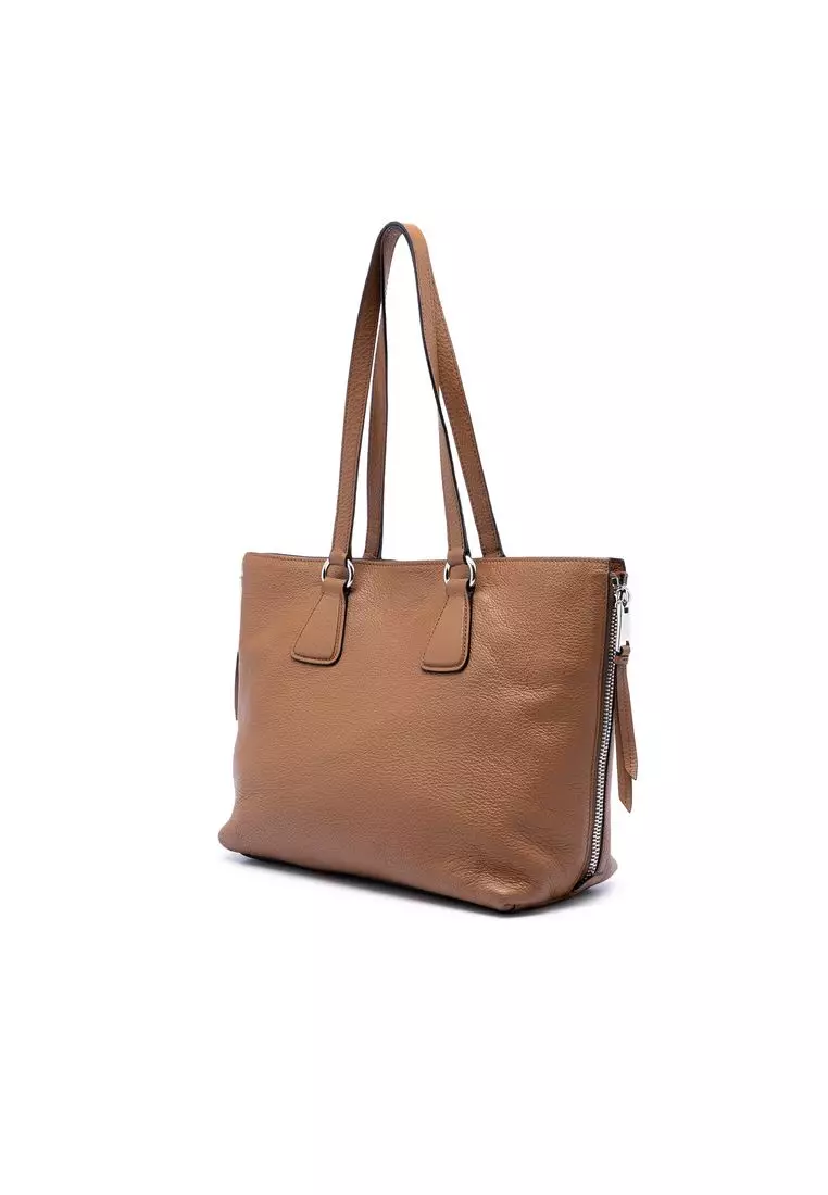 PRADA Pre-Loved Prada Vitello Phenix Side Zip Shopper Tote 2026