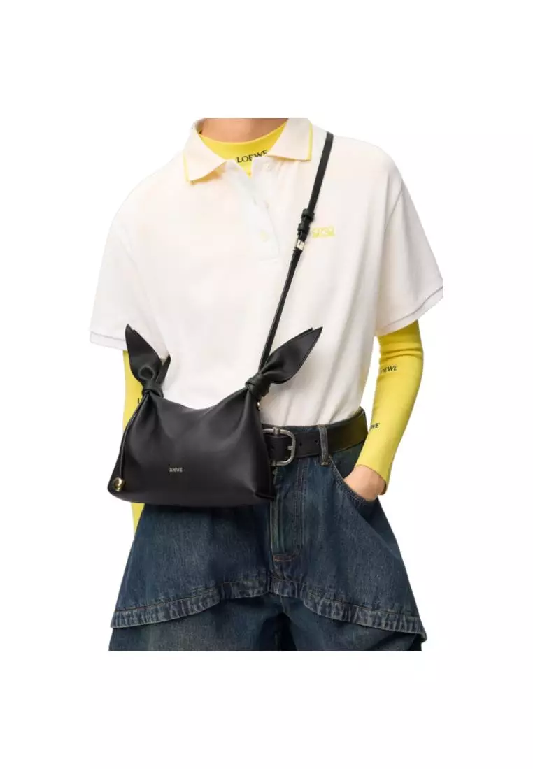 Mini Scarf Bag Smooth Calfskin Black
