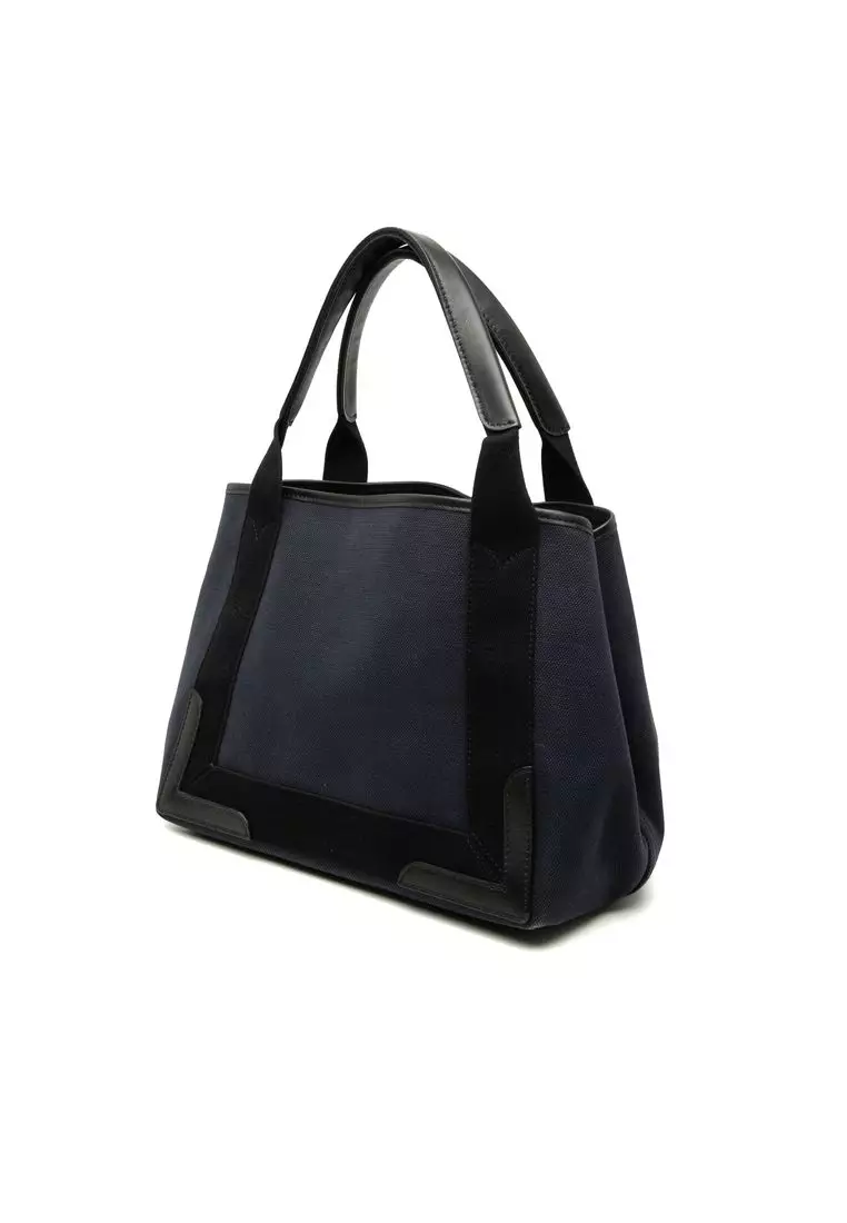 Pre-Loved Balenciaga Canvas Navy Cabas Tote S