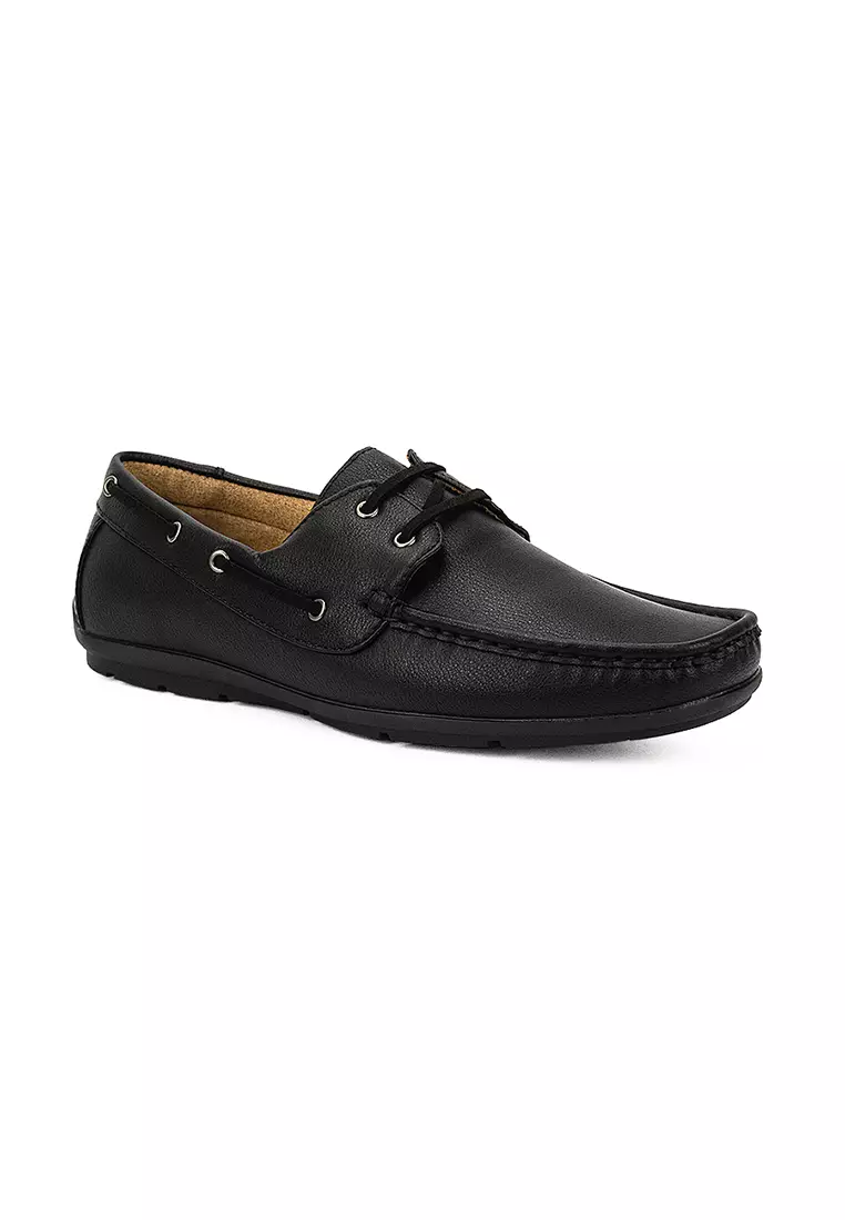 Men's Casual Boat Shoes MW 23691 Black C35