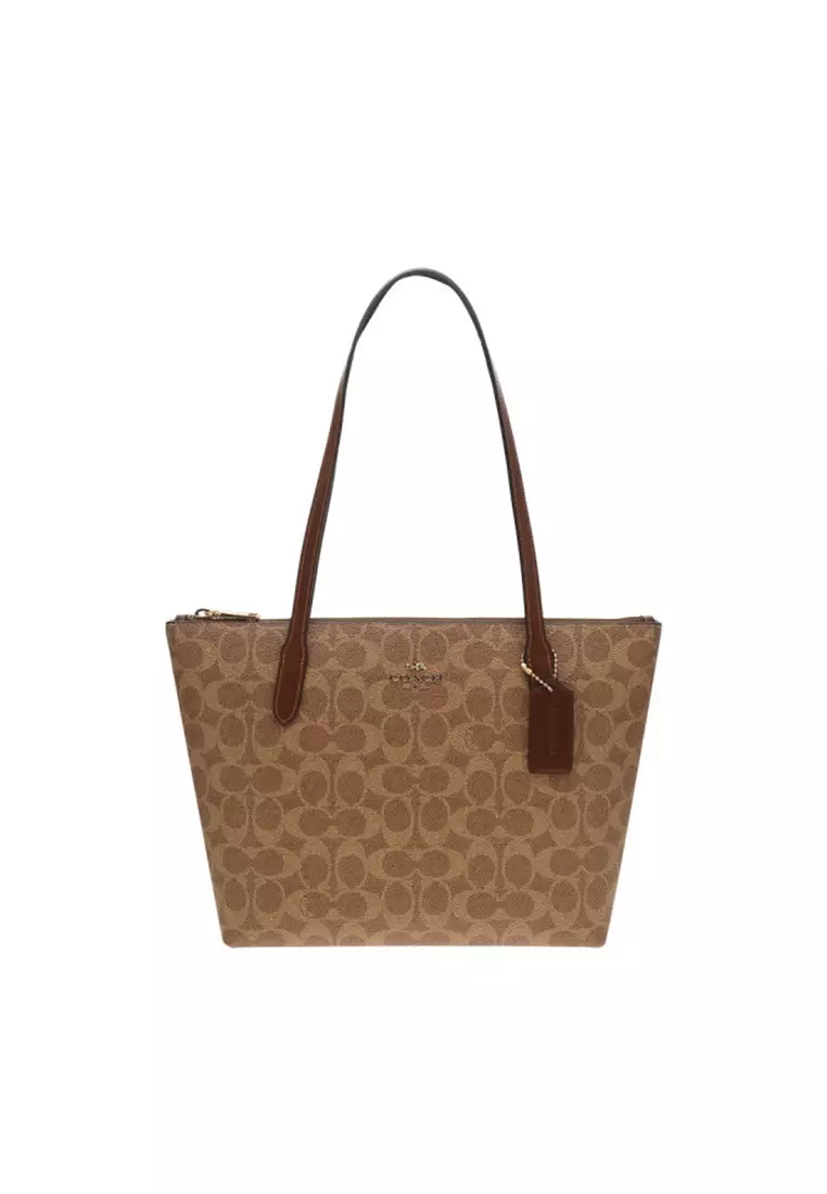 Fiona 24 女士單肩包棕黃色拼棕色CBT18