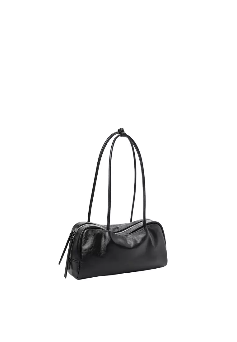TONA Pocket East West Boston Bag - Distressed Black