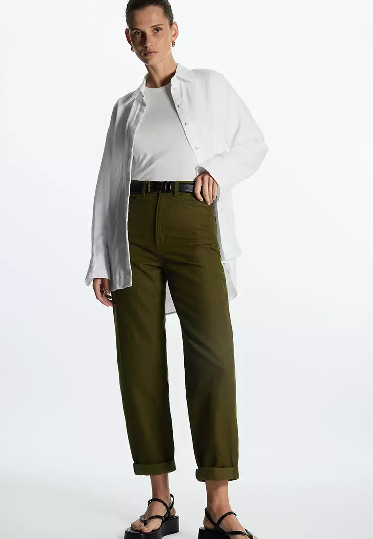 Chino cropped trousers on sale