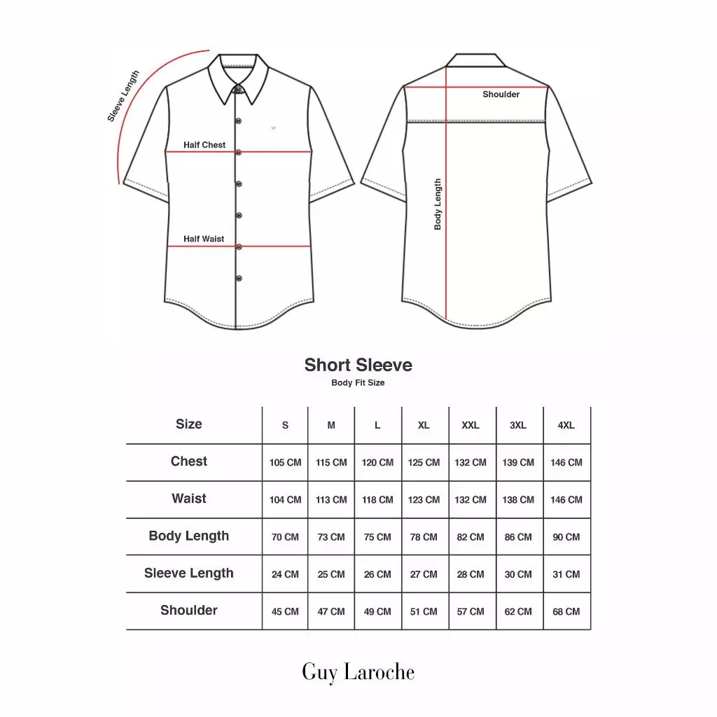 Kemeja Lengan Pendek Guy Laroche Chico Check - White Smart Casual