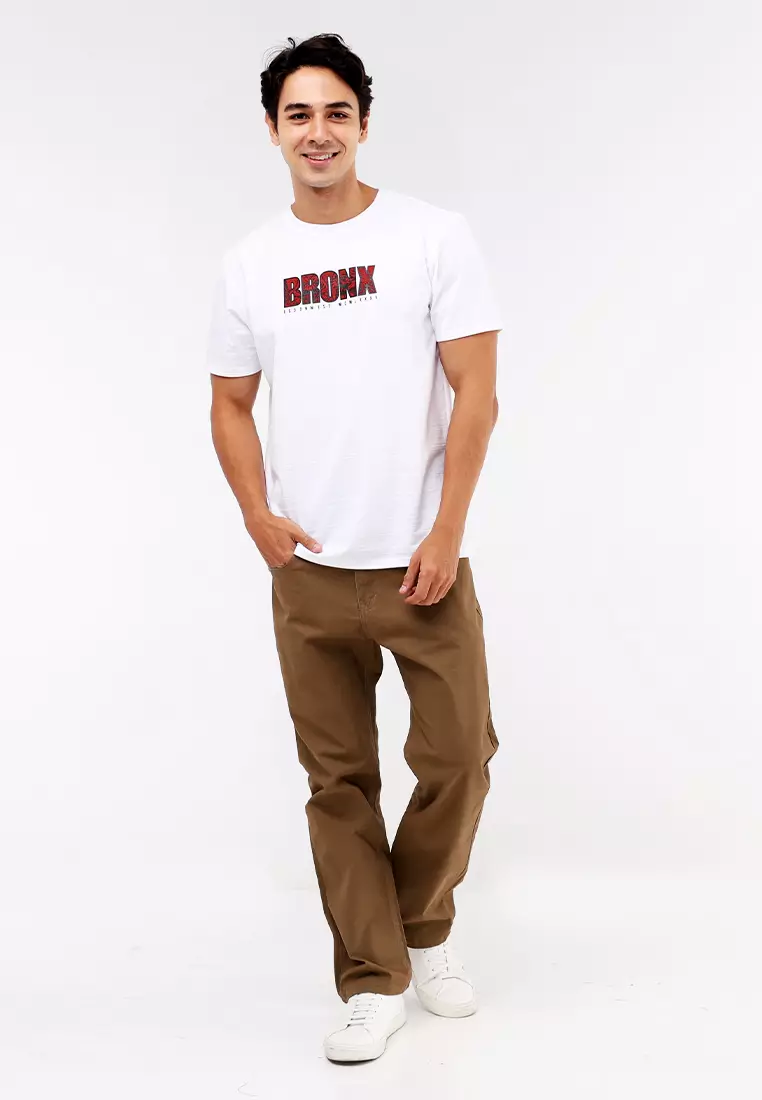 Round Neck Streaky Short Sleeves