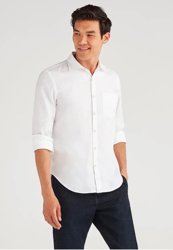 7 FOR ALL MANKIND Long Sleeve Shirt Oxford In White | ZALORA Philippines