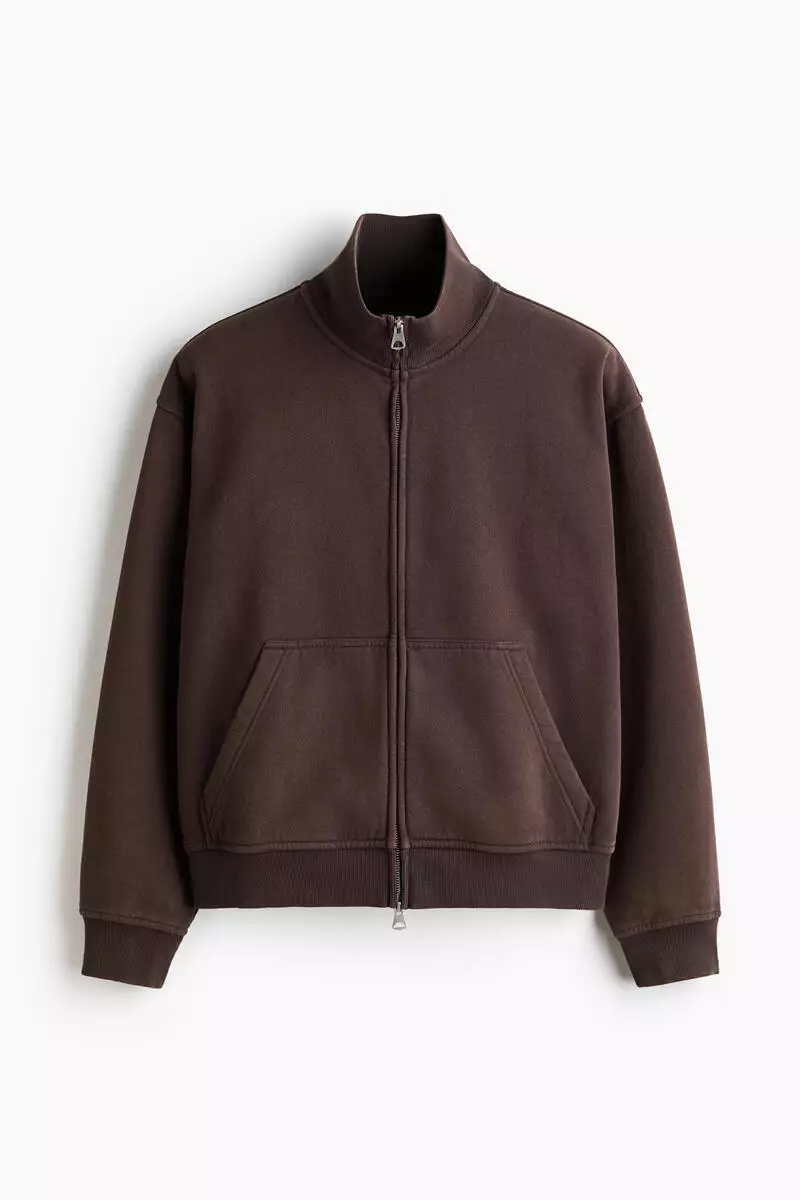 Relaxed Fit Boxy-style track jacket