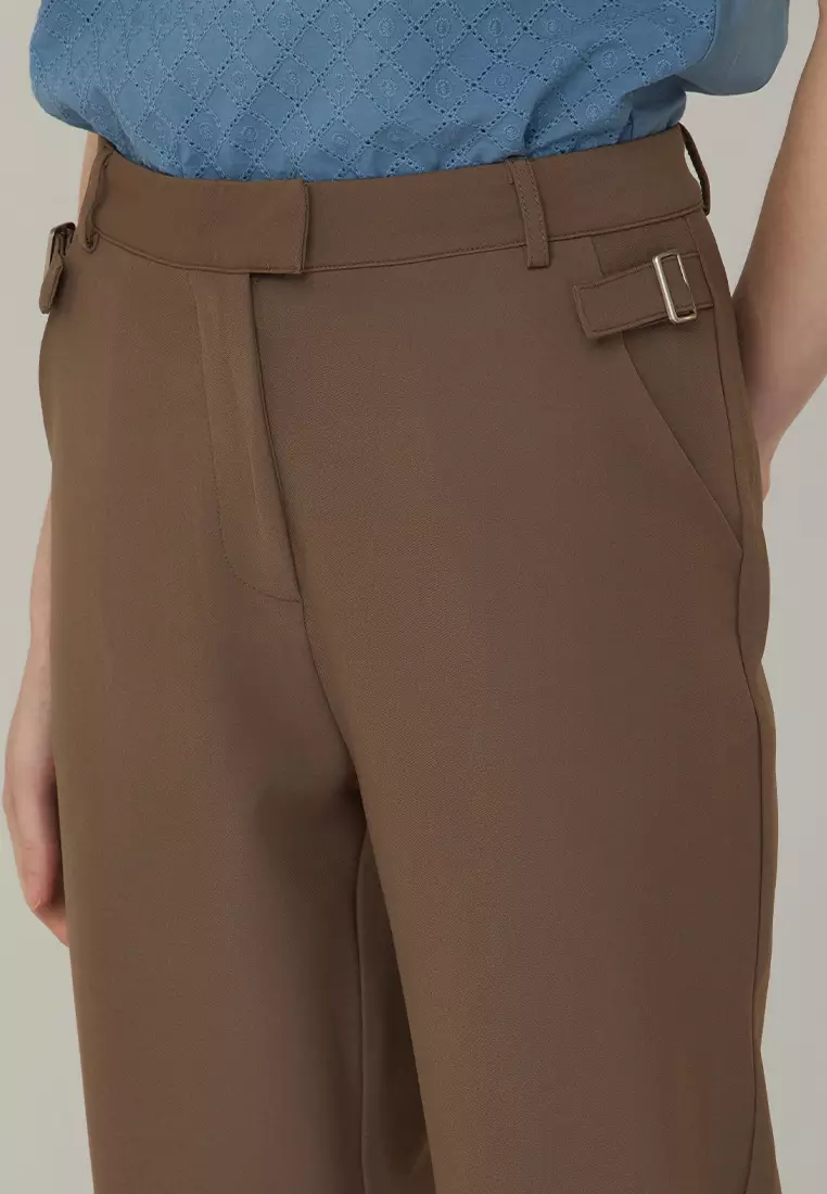 Jhayne Slim-fit Pants with Buckle Detail