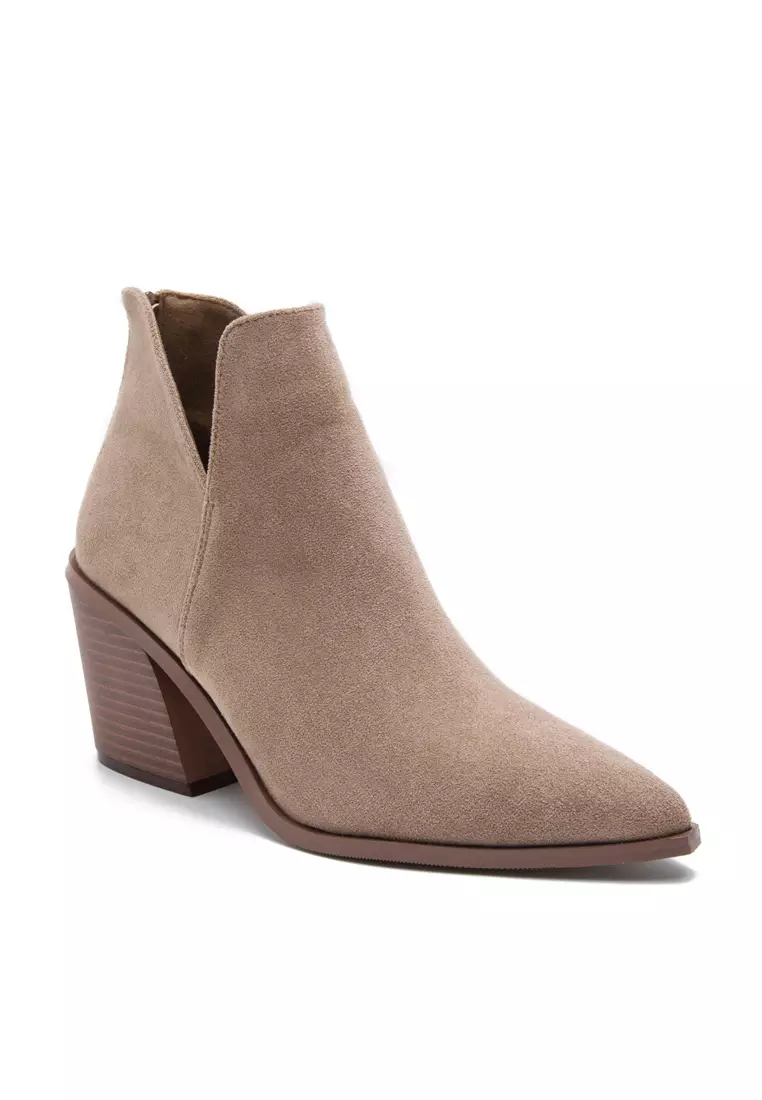 8CM Suede Fabric Ankle Boots WTY1189-6