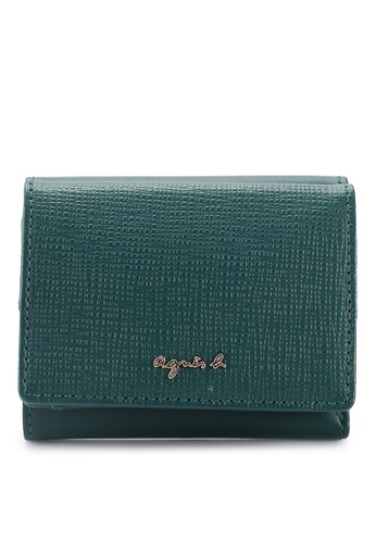 agnès b. green Textured Leather Wallet 31F2CAC5899CBBGS_1