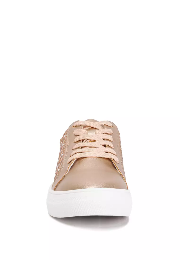 Gold sales bling sneakers