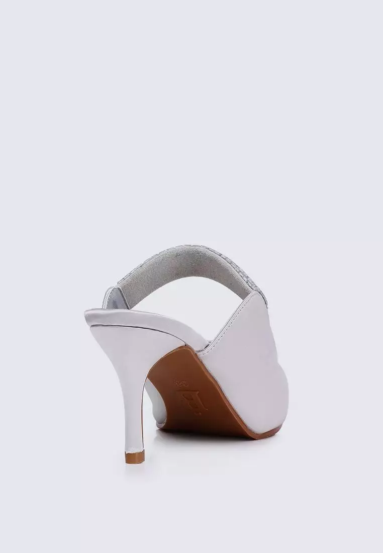 Ambre Comfy Heels In Silver