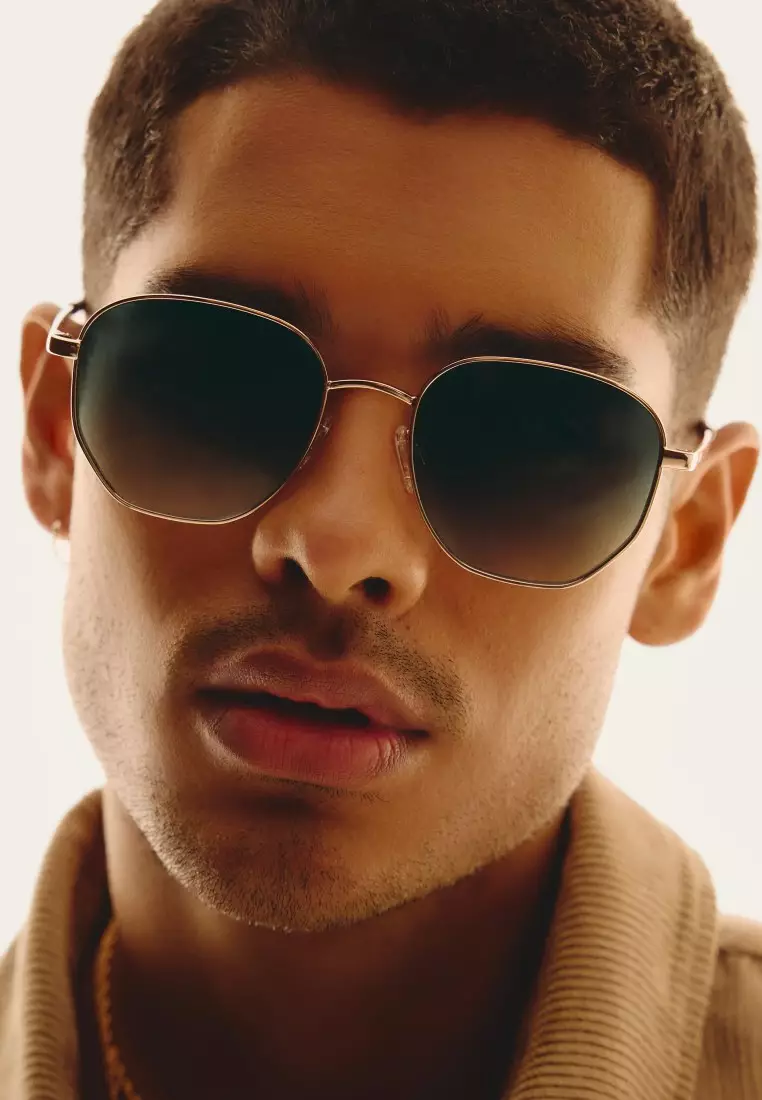 QUAY Big Time Sunglasses - Chocolate/Brown Blue