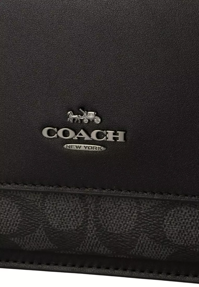 Klare Crossbody Bag In Signature Canvas - Charcoal/Black