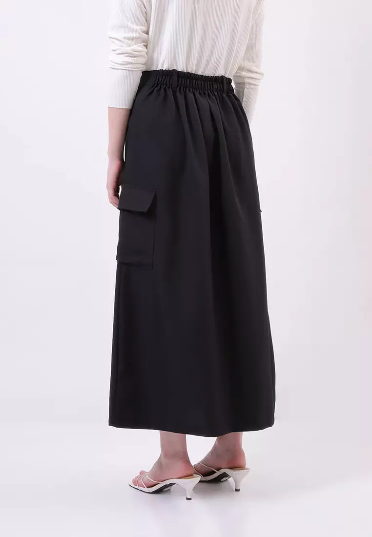 Jual Berrybenka Label Sofia Raine Cargo Skirt Black Original 2024 ...