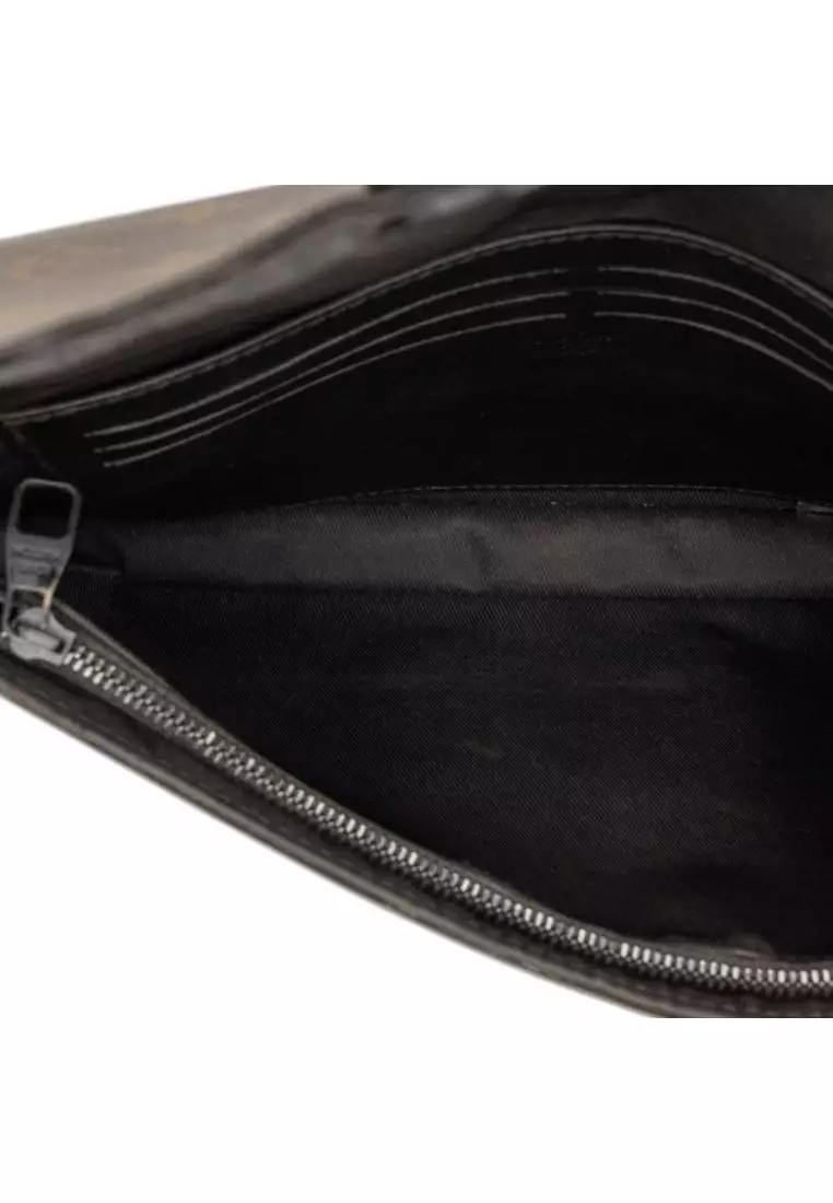 Pre-Loved Louis Vuitton Monogram Macassar S Lock A4 Pouch