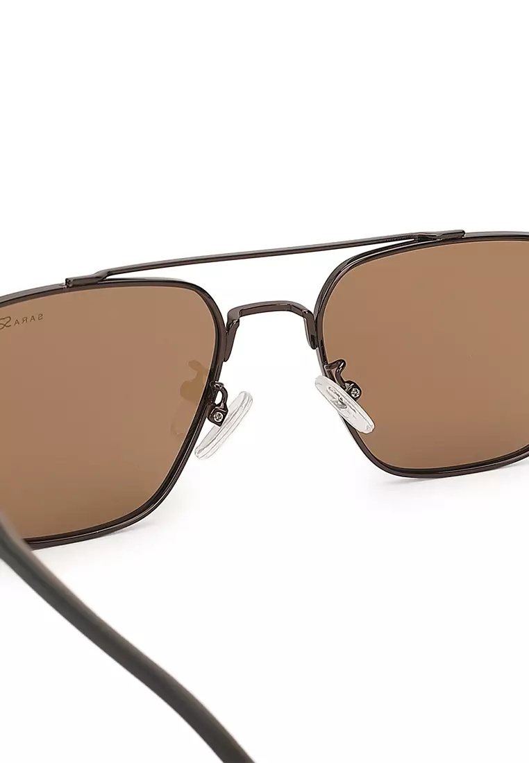 Unisex Polarized Square / Rectangular Sunglasses (Kacamata Hitam) - Putih