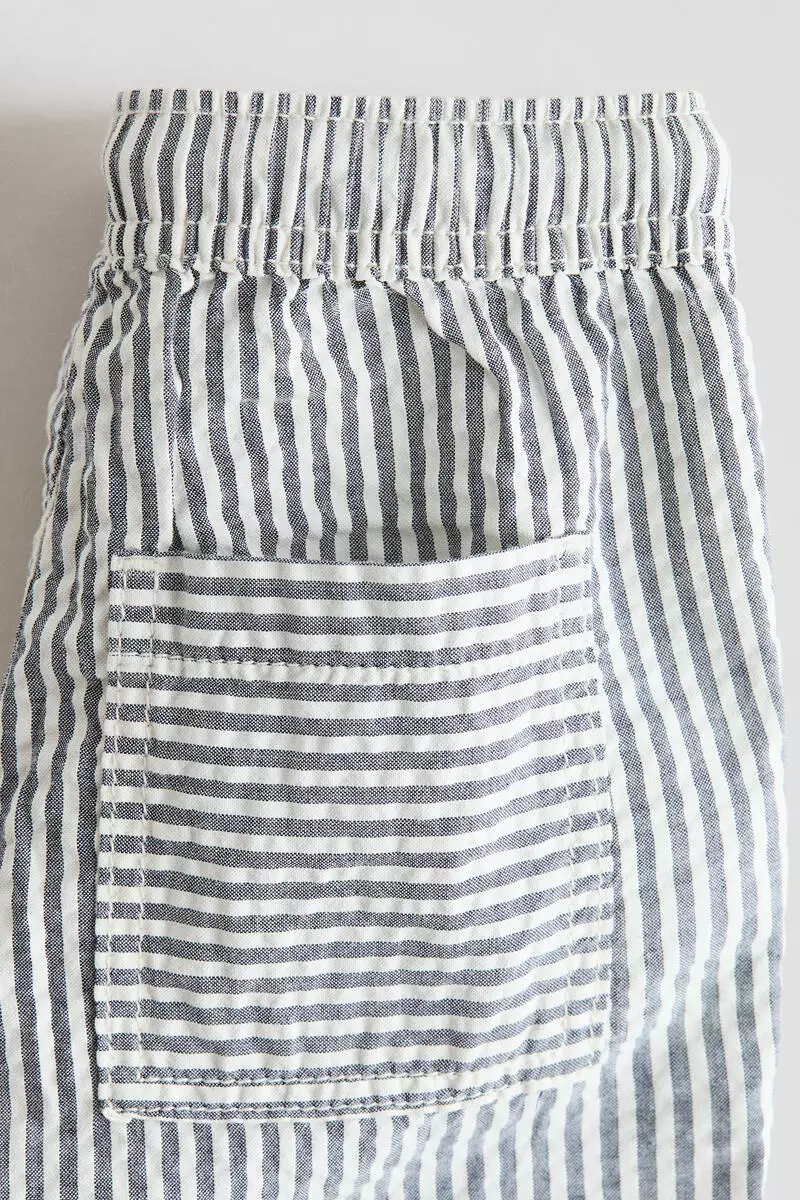 Cotton seersucker trousers