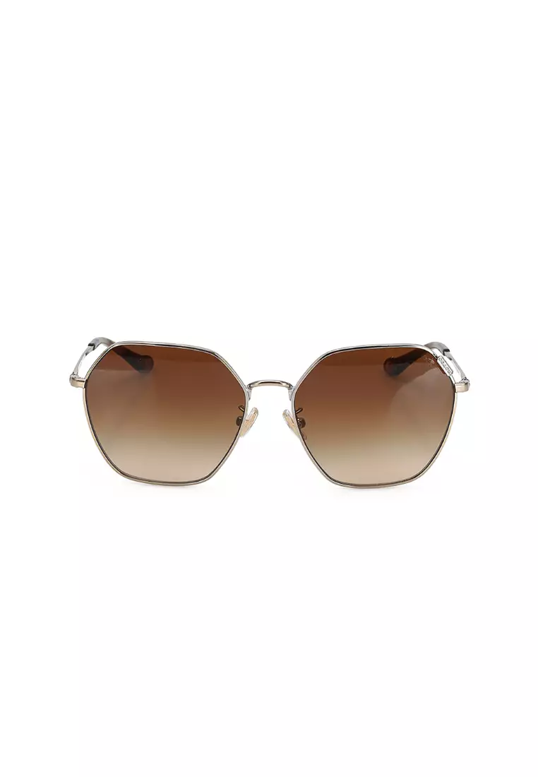 Coach Women s Irregular Frame Gold Metal Sunglasses HC7132