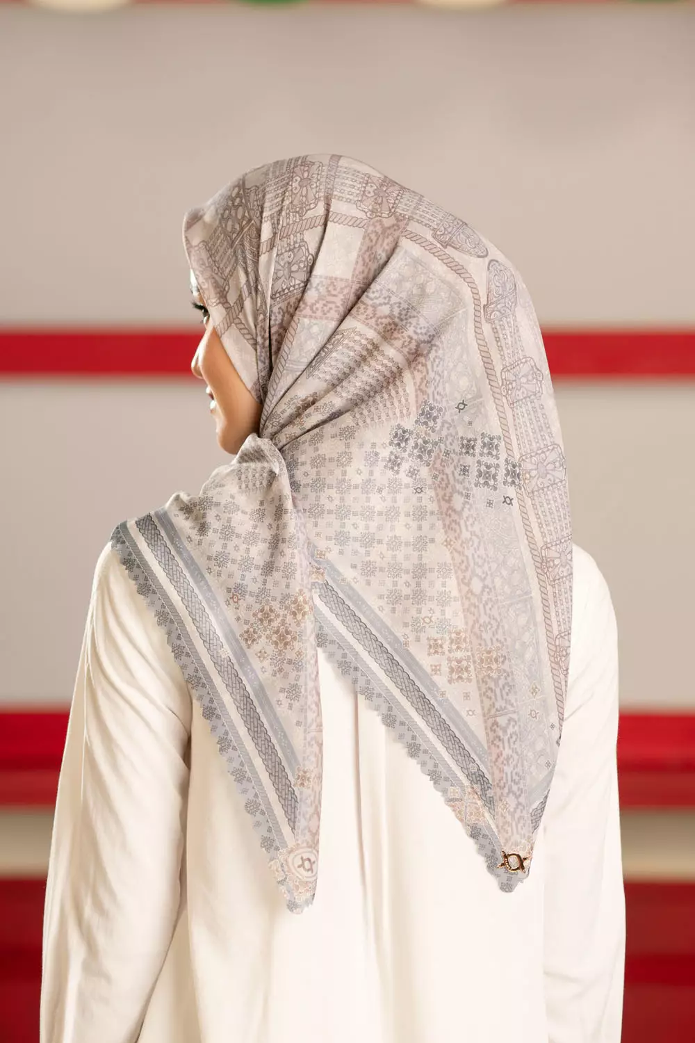 Klamby - Neera Scarf Ivory Calico