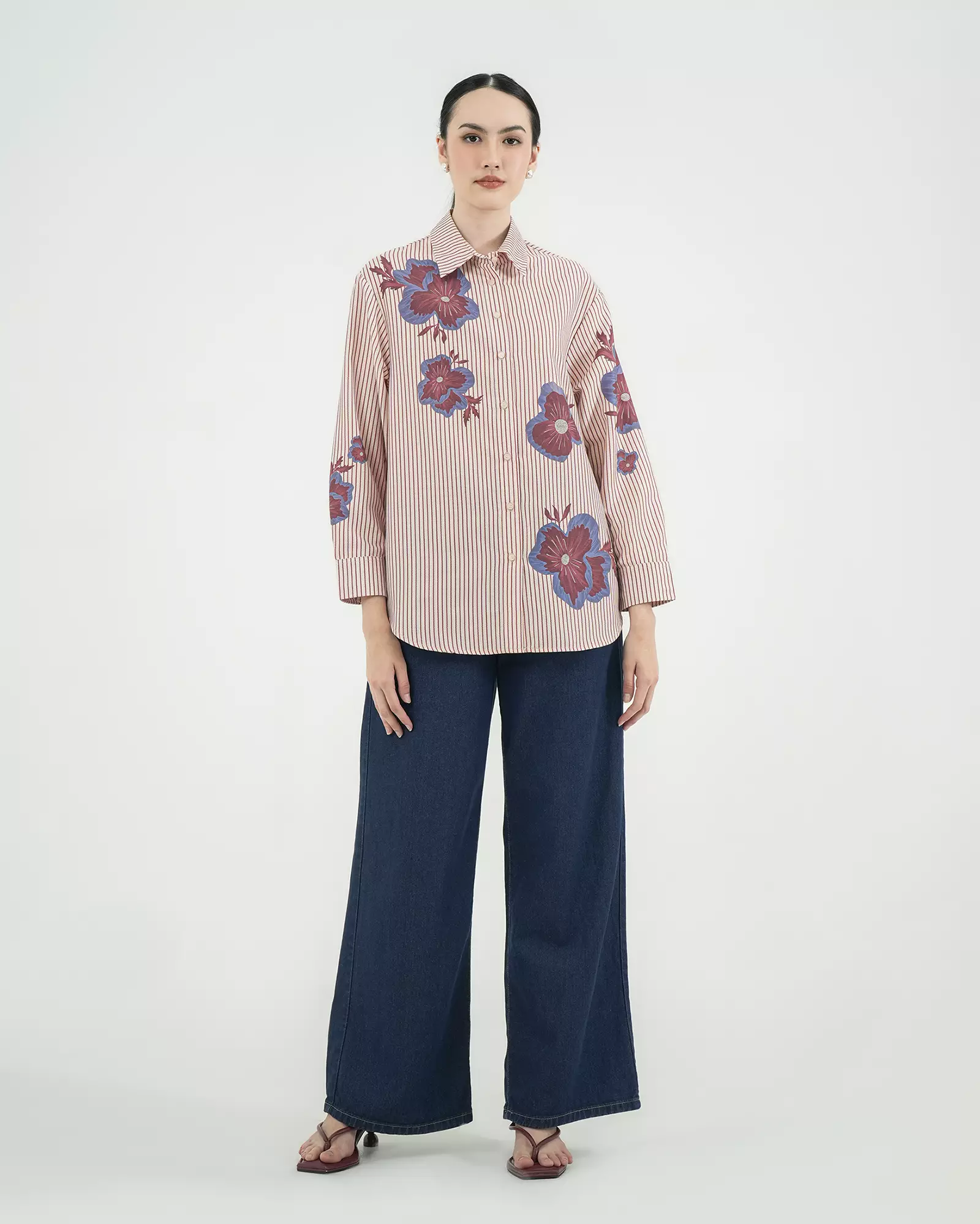 Geulis.id BOYANE SHIRT - Burgundy