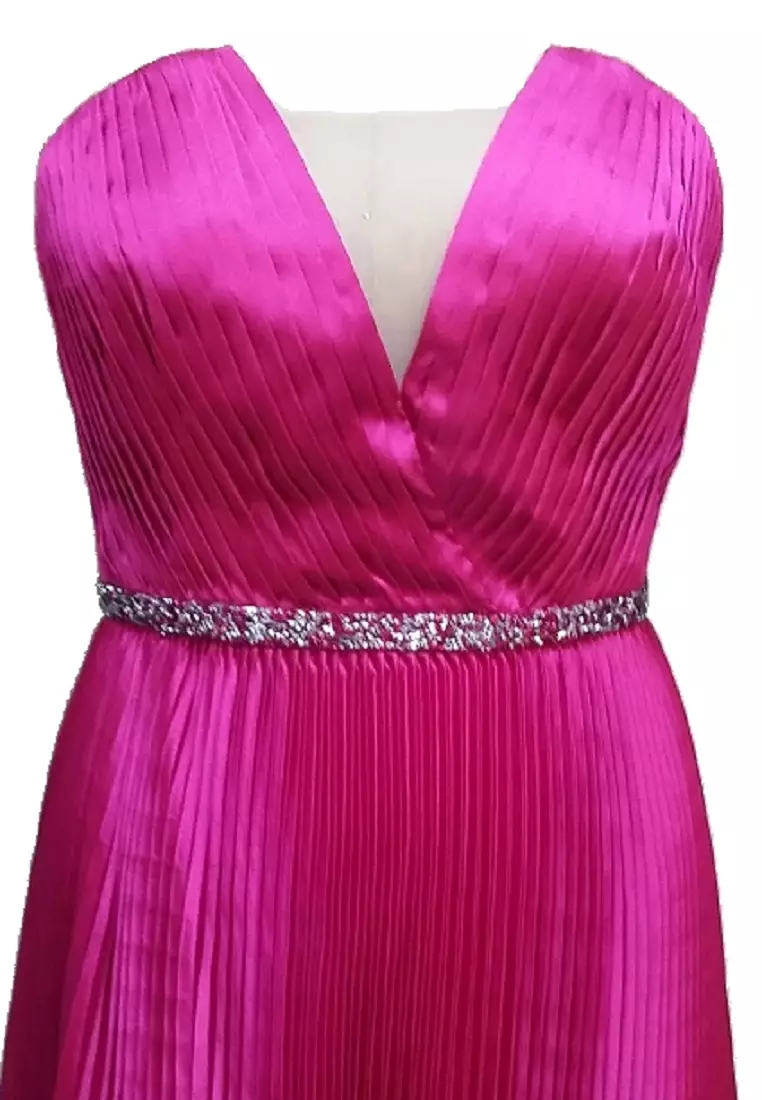 ANNE F Elegant Style Polyester Satin Evening Short Dress 2024 Buy