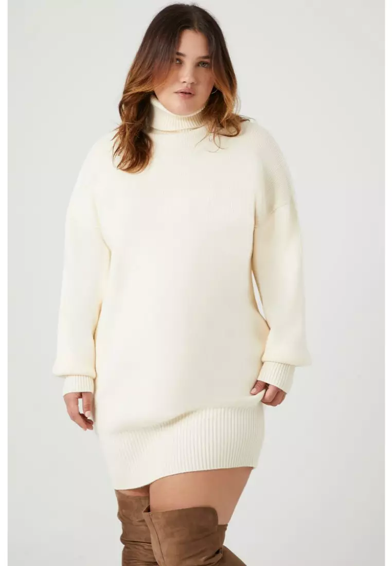 Forever 21 white sweater dress sale