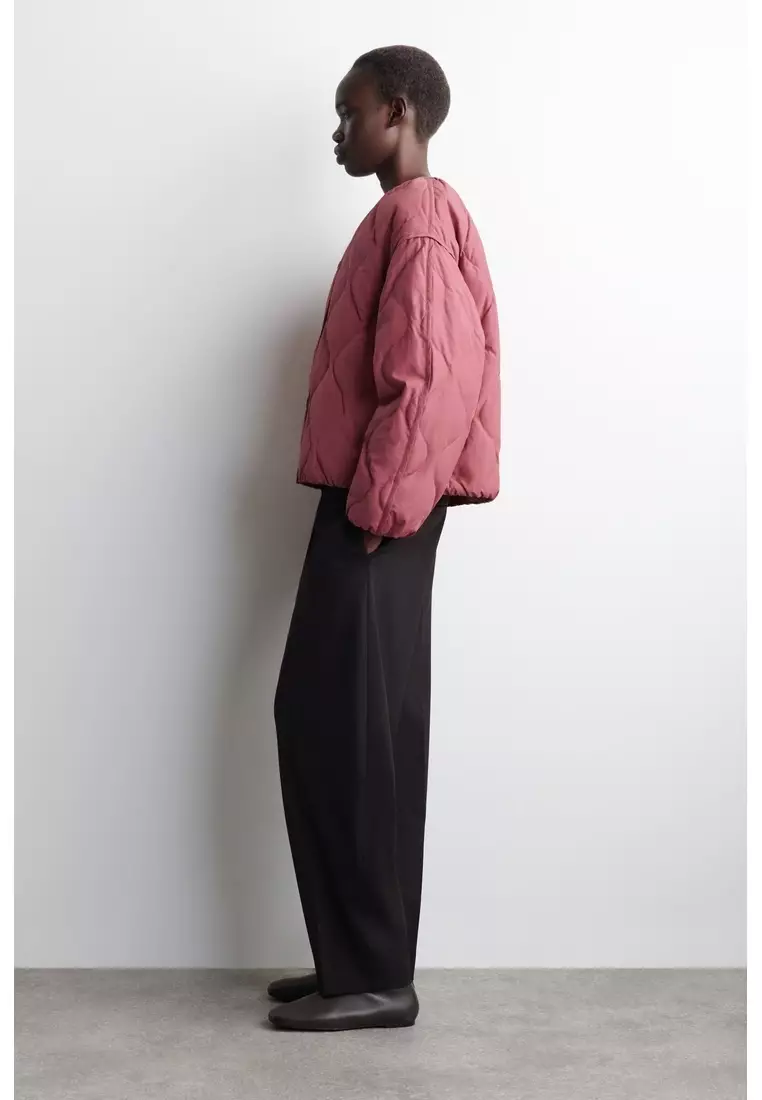 GATHERED QUILTED DOWN JACKET