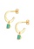 Elli Jewelry gold Earrings Creoles Pyramid Jade Gemstones Gold Plated 28569ACC690487GS_3