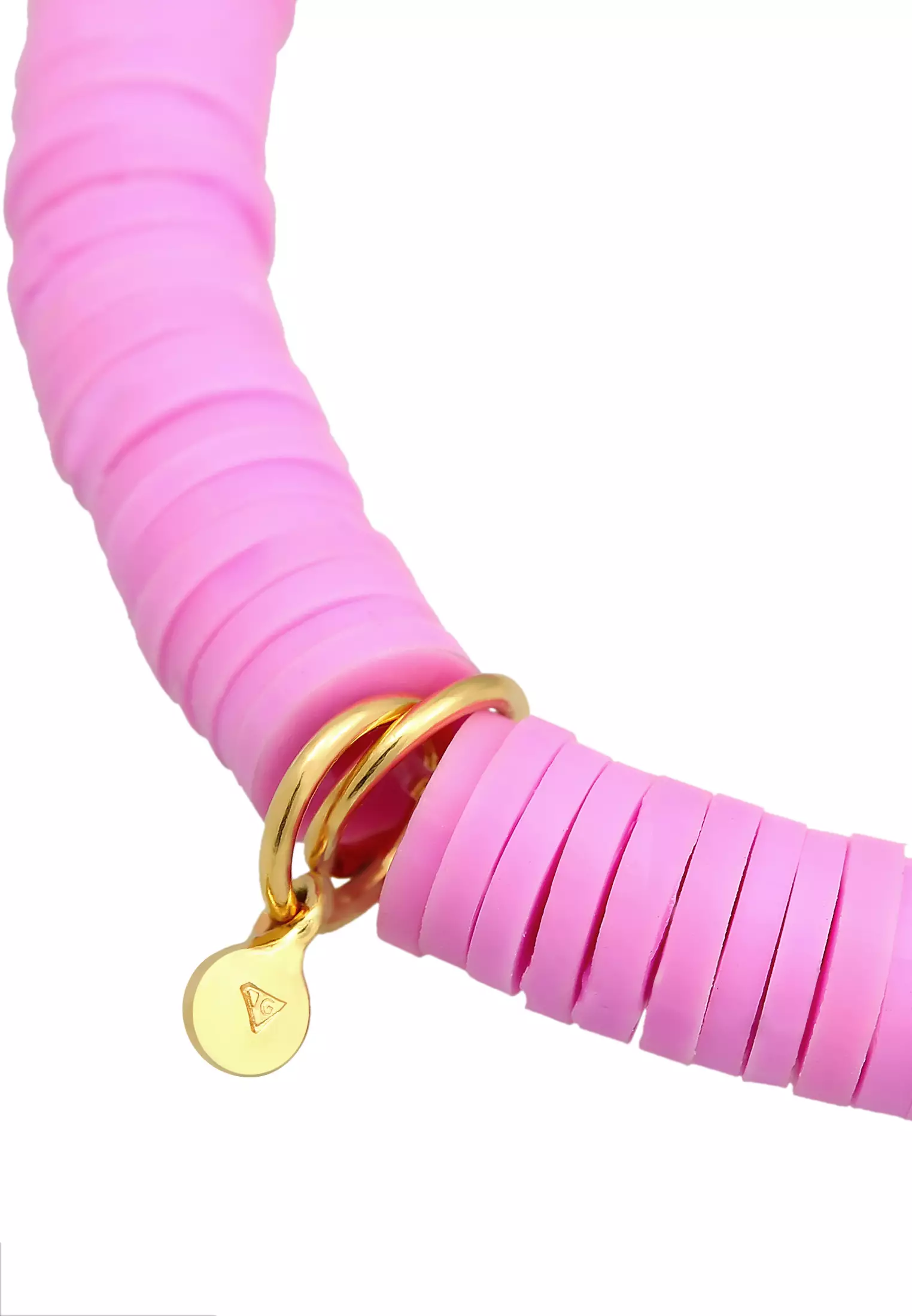 Bracelet Trend Beads Pink Kauri Shell Gold Plated